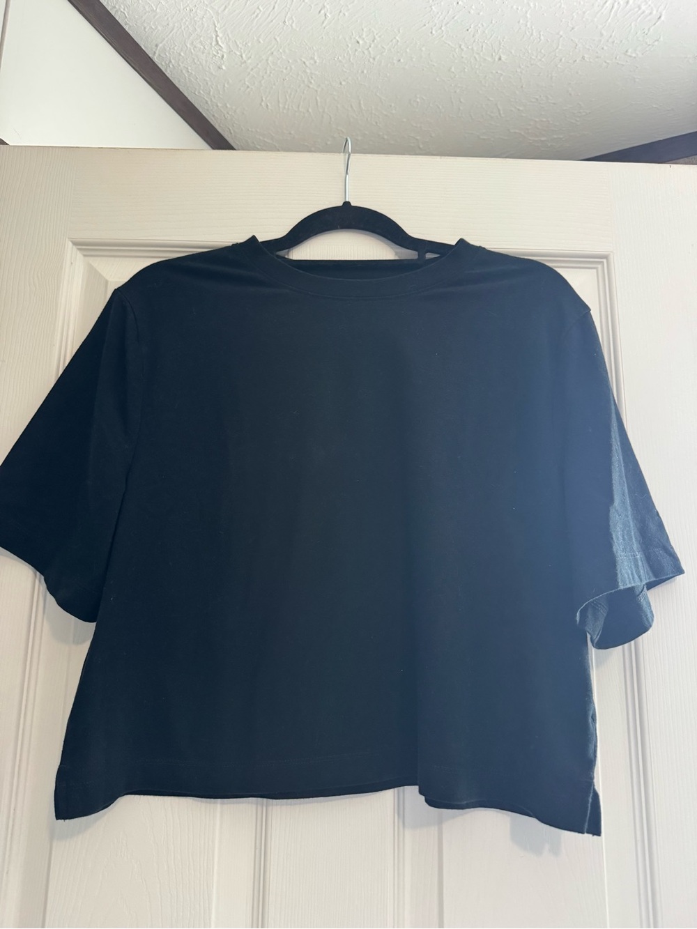 a new day Black Boxy Short Sleeve Tee